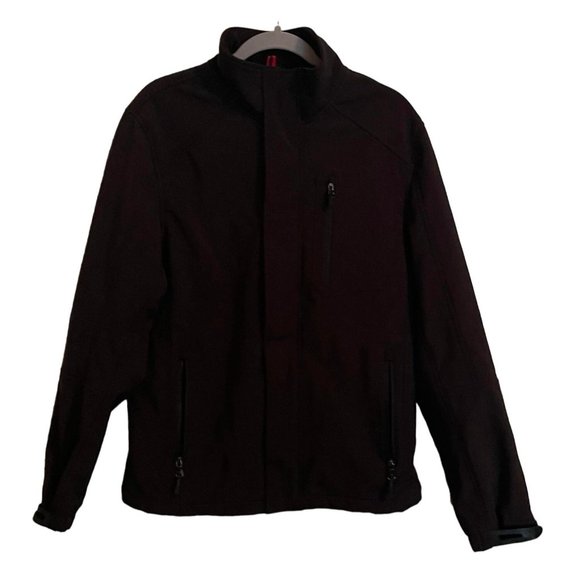 CALVIN KLEIN JACKET SIZE SMALL SOT SHELL WATER RESISTANT UTILITY JACKET BLACK - Picture 1 of 16